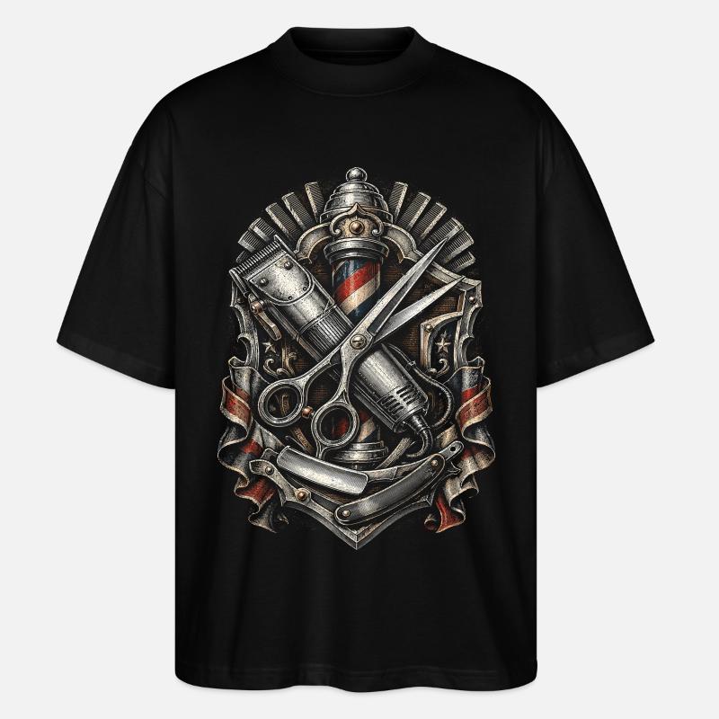 Barber Barbier - Stanley/Stella Oversized Unisex Bio T-Shirt Blaster 2.0 - Schwarz