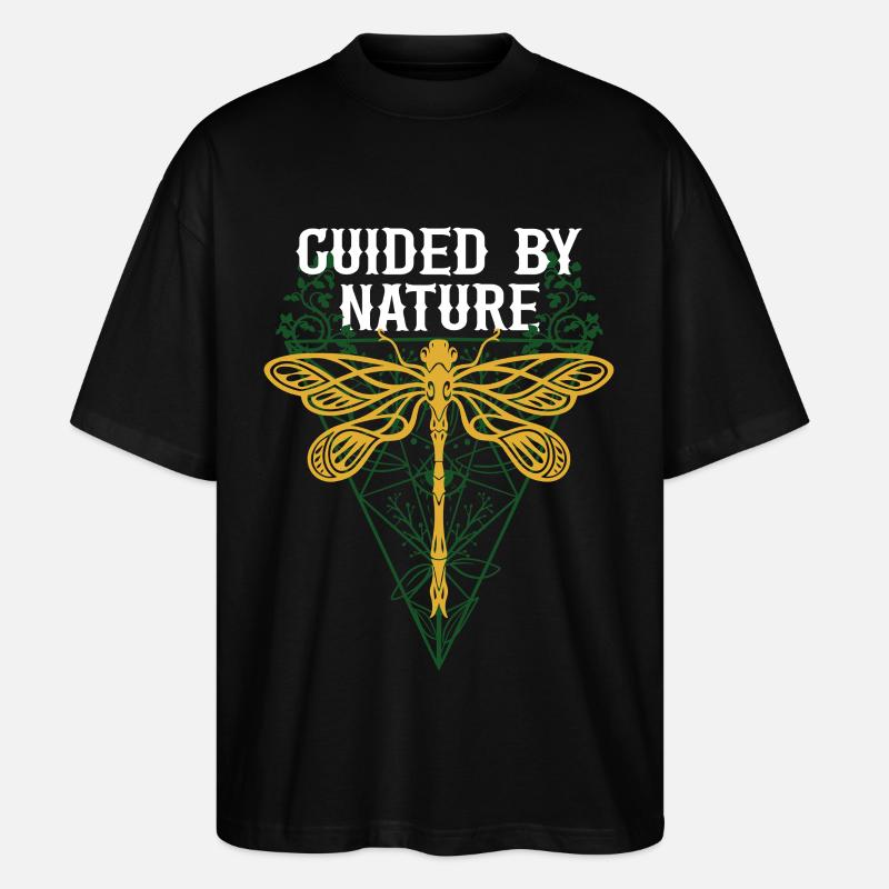 Libelle Libellen Guided By Nature - Stanley/Stella Oversized Unisex Bio T-Shirt Blaster 2.0 - Schwarz