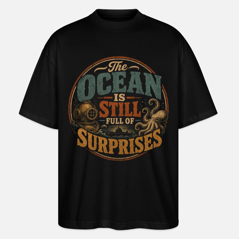 L’océan est plein de secrets - T-shirt bio Blaster 2.0 coupe oversize Stanley/Stella Unisexe - noir