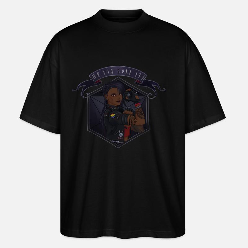 We can roll it ! Black - T-shirt bio Blaster 2.0 coupe oversize Stanley/Stella Unisexe - noir