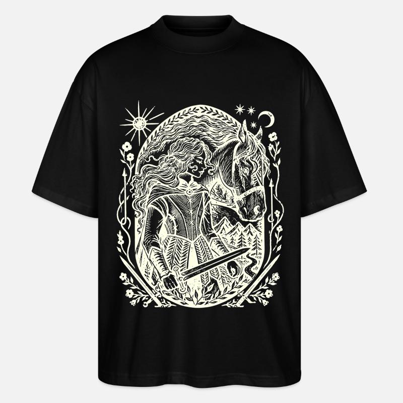 Mondschein Waldzauber Kreis - Stanley/Stella Oversized Unisex Bio T-Shirt Blaster 2.0 - Schwarz