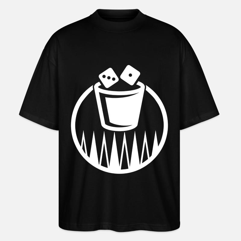 Backgammon | Brettspiel | Geschenk - Stanley/Stella Oversized Unisex Bio T-Shirt Blaster 2.0 - Schwarz