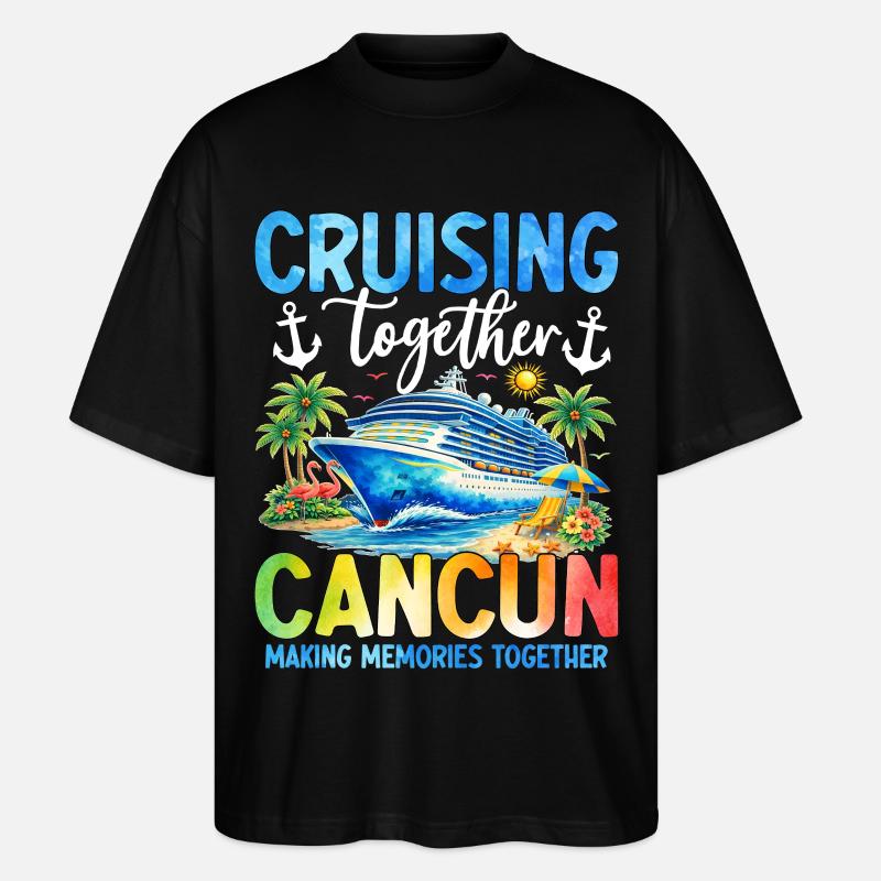 Croisière ensemble à Cancún - T-shirt bio Blaster 2.0 coupe oversize Stanley/Stella Unisexe - noir