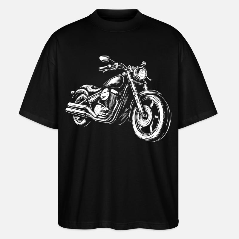 Motorrad Motorradfaher - Stanley/Stella Oversized Unisex Bio T-Shirt Blaster 2.0 - Schwarz
