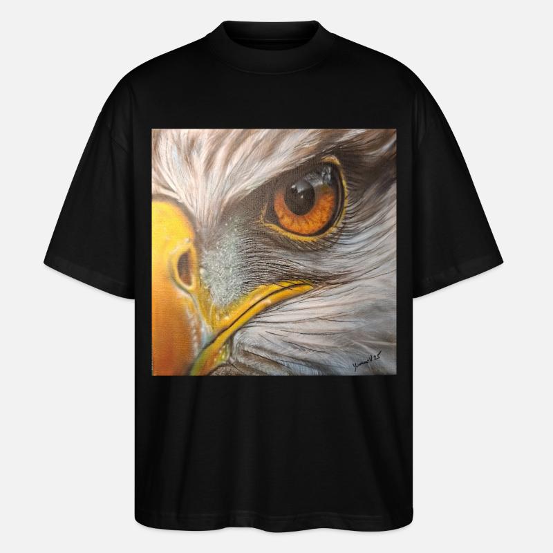 Œil d’aigle - T-shirt bio Blaster 2.0 coupe oversize Stanley/Stella Unisexe - noir