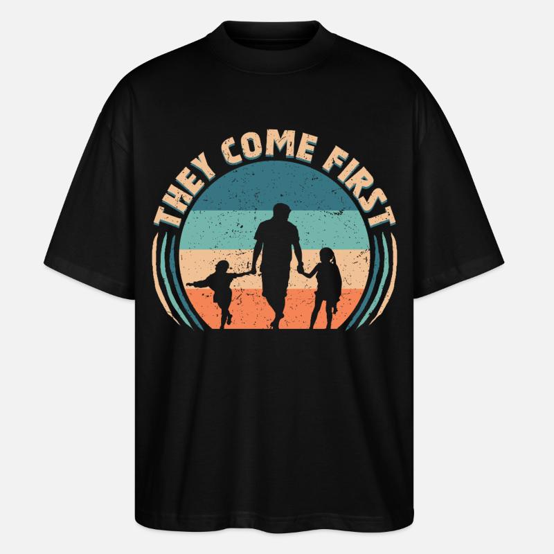 Single Dad Single Dad - Stanley/Stella Oversized Unisex Organic T-shirt Blaster 2.0 - black