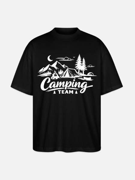 Camping Team - Stanley/Stella Oversized Unisex Organic T-shirt Blaster 2.0 - black