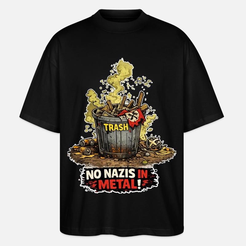 Rechte Mülltonne - Stanley/Stella Oversized Unisex Bio T-Shirt Blaster 2.0 - Schwarz