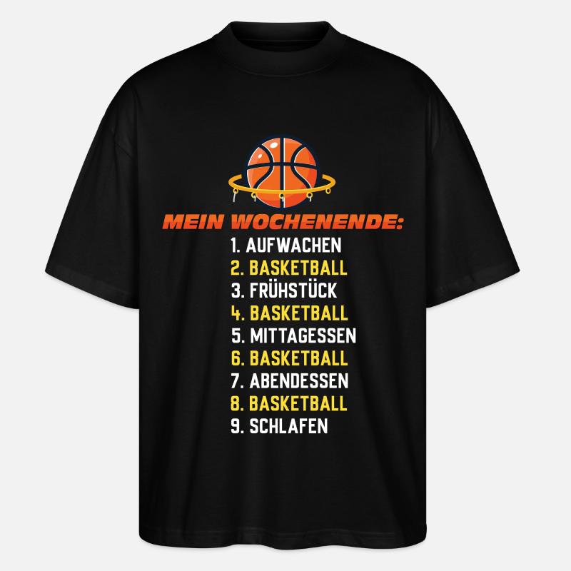 Basketball Weekend – Geschenkidee - Stanley/Stella Oversized Unisex Bio T-Shirt Blaster 2.0 - Schwarz