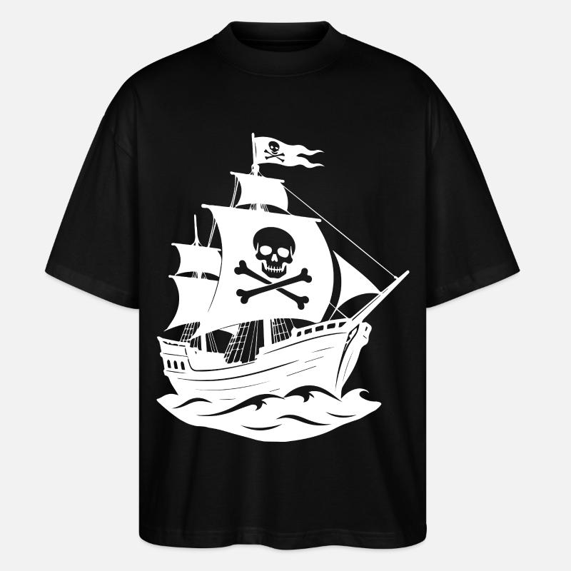 Bateau pirate - T-shirt bio Blaster 2.0 coupe oversize Stanley/Stella Unisexe - noir