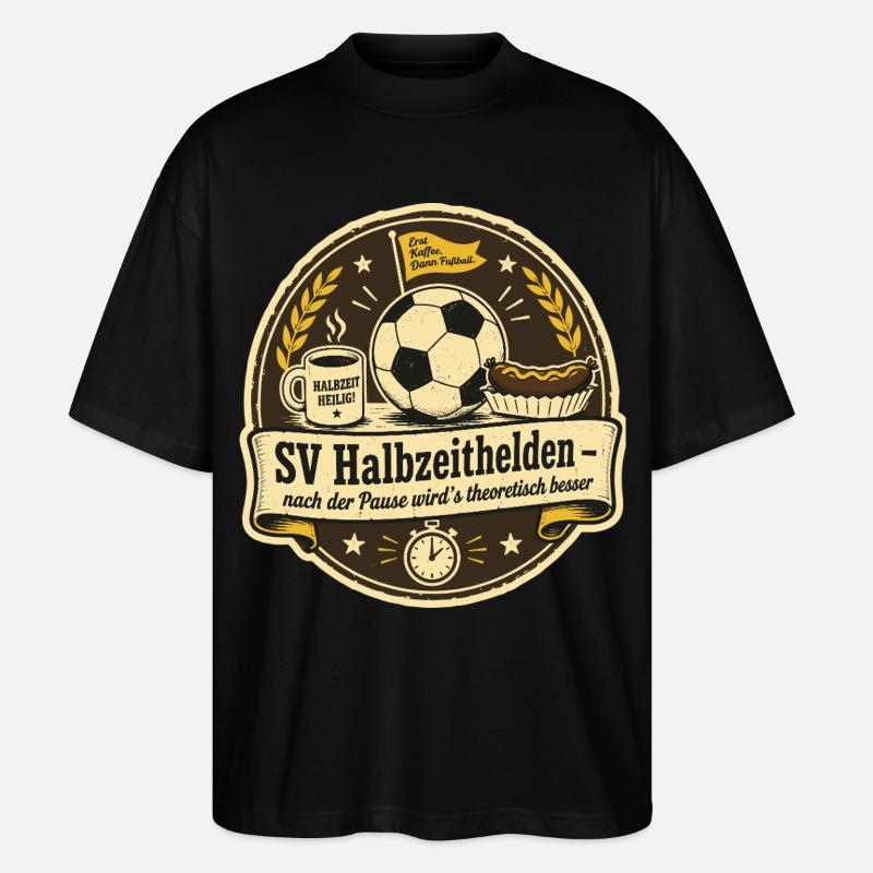 SV Halbzeithelden - Stanley/Stella Oversized Unisex Bio T-Shirt Blaster 2.0 - Schwarz