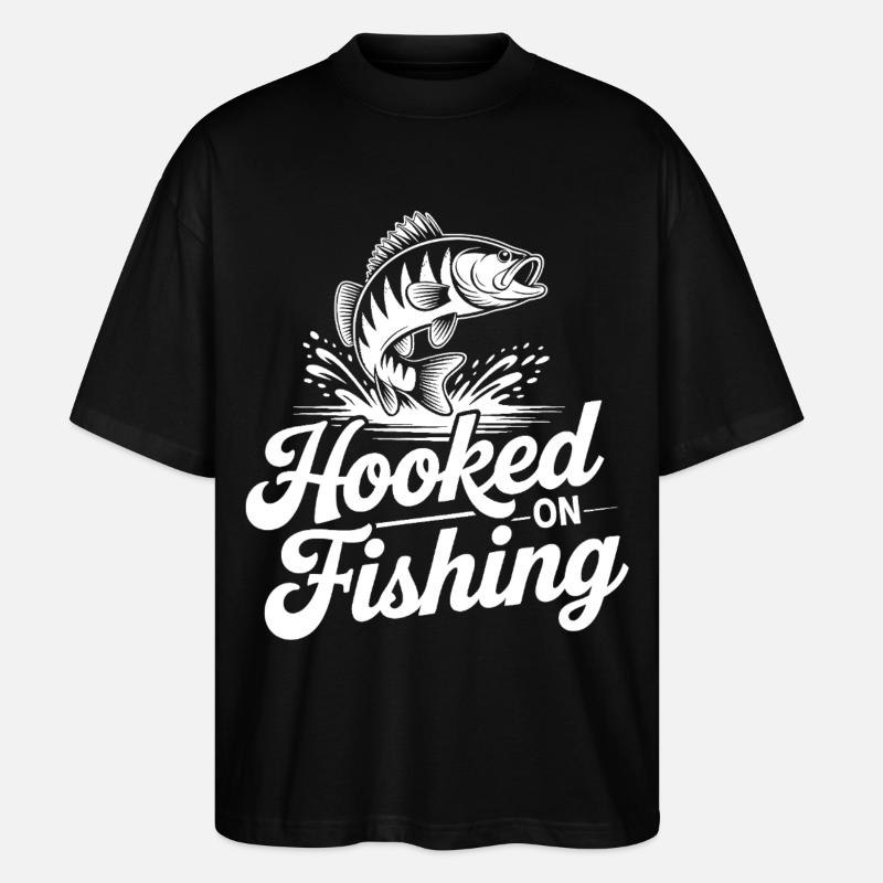 Accro à la pêche - T-shirt bio Blaster 2.0 coupe oversize Stanley/Stella Unisexe - noir