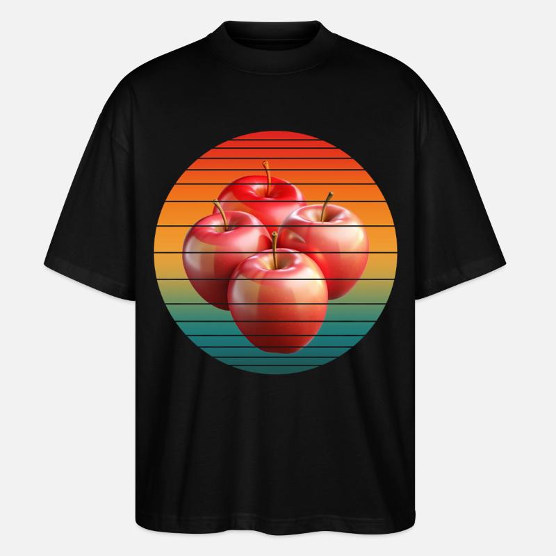 apple fruit - Stanley/Stella Oversized Unisex Organic T-shirt Blaster 2.0 - black