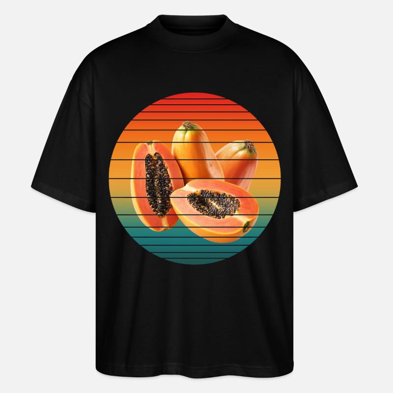 Papayafrucht - Stanley/Stella Oversized Unisex Bio T-Shirt Blaster 2.0 - Schwarz