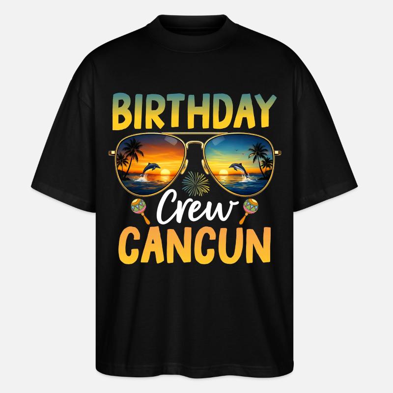 Birthday Crew Cancun - Stanley/Stella Oversized Unisex Bio T-Shirt Blaster 2.0 - Schwarz