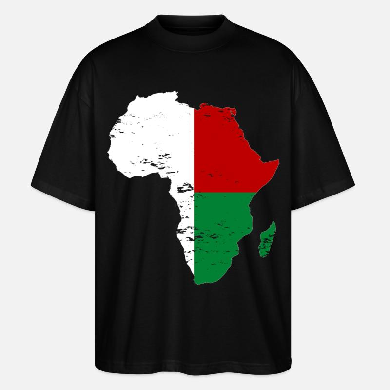 Madagaskar Flagge Afrika - Stanley/Stella Oversized Unisex Bio T-Shirt Blaster 2.0 - Schwarz