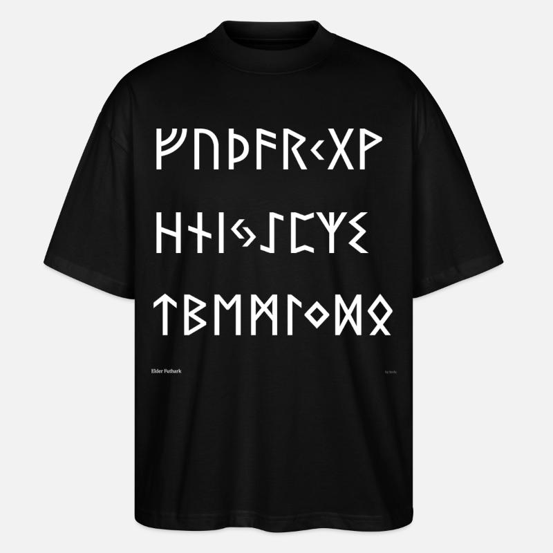 Futhark Elder (blanc) - T-shirt bio Blaster 2.0 coupe oversize Stanley/Stella Unisexe - noir