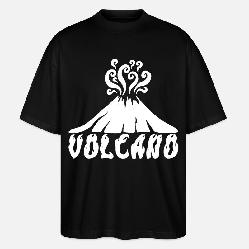White Volcano - Stanley/Stella Oversized Unisex Organic T-shirt Blaster 2.0 - black