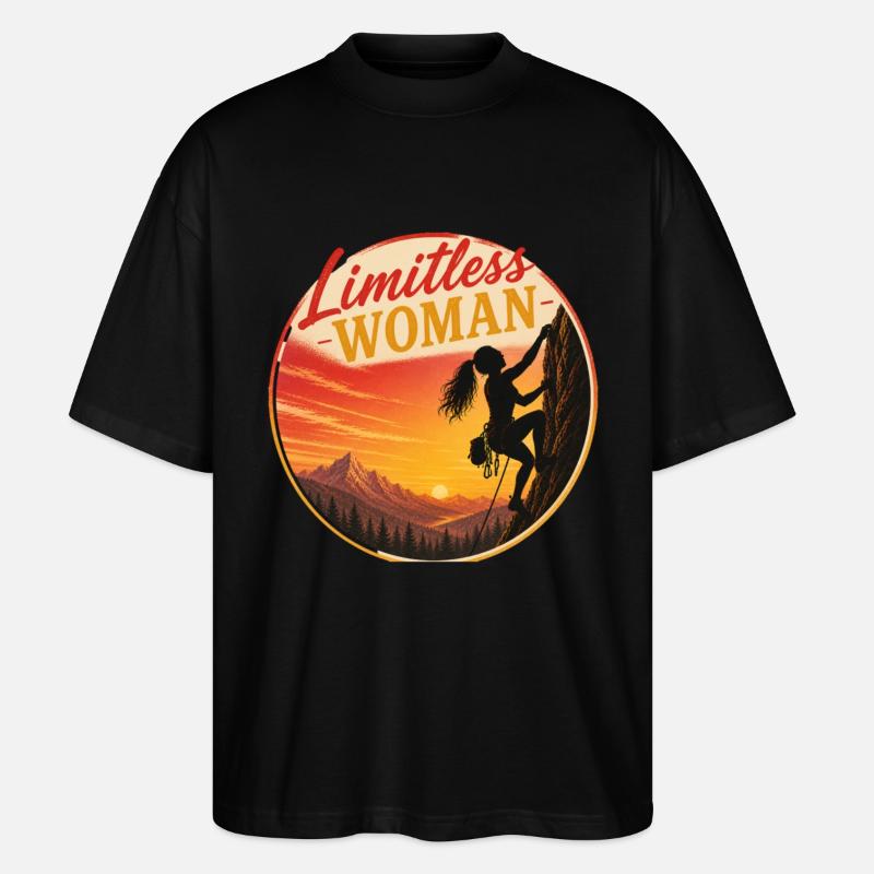 Femme sans limites – Escalade sans limites - T-shirt bio Blaster 2.0 coupe oversize Stanley/Stella Unisexe - noir