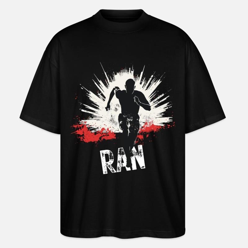 Running Jogging Runner Sprint Design - Stanley/Stella Oversized Unisex Organic T-shirt Blaster 2.0 - black