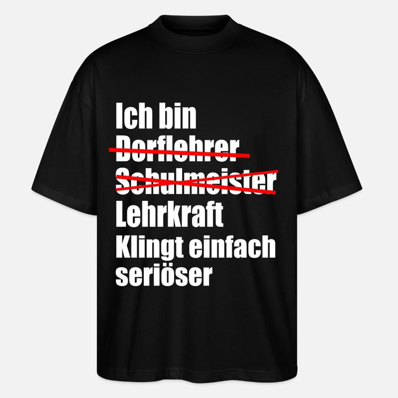 Lehrer Studium Abschluss bestanden - Stanley/Stella Oversized Unisex Bio T-Shirt Blaster 2.0 - Schwarz