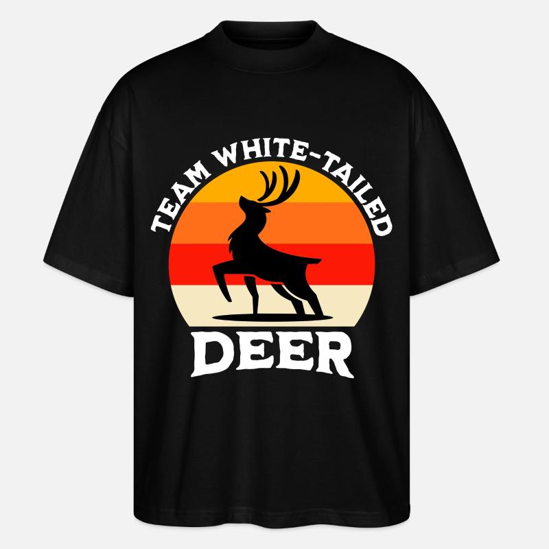Équipe Cerf de Queue Blanche - T-shirt bio Blaster 2.0 coupe oversize Stanley/Stella Unisexe - noir
