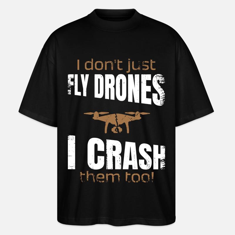 Pilote de drone volant drones Fpv - T-shirt bio Blaster 2.0 coupe oversize Stanley/Stella Unisexe - noir