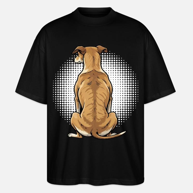 Whippet Greyhound Whippets Greyhound Owner - Stanley/Stella Oversized Unisex Organic T-shirt Blaster 2.0 - black