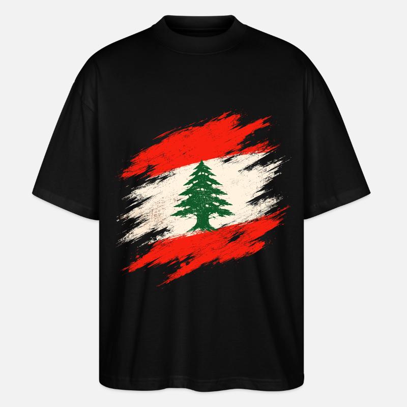 Liban Libanais - T-shirt bio Blaster 2.0 coupe oversize Stanley/Stella Unisexe - noir