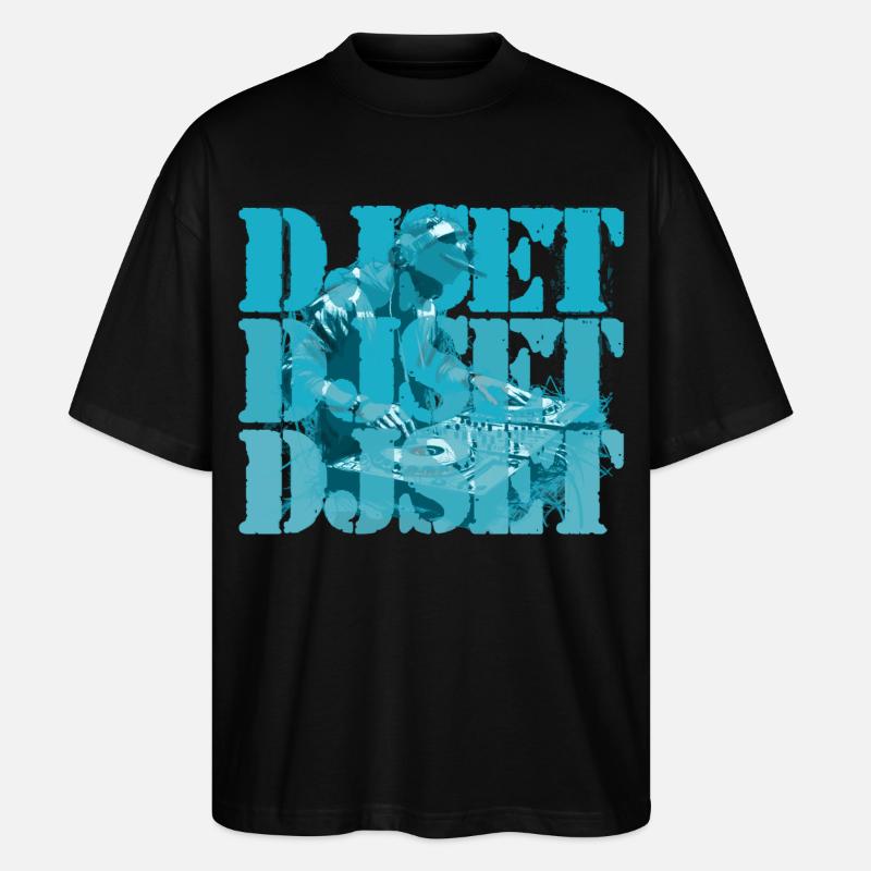 DJ set - T-shirt bio Blaster 2.0 coupe oversize Stanley/Stella Unisexe - noir