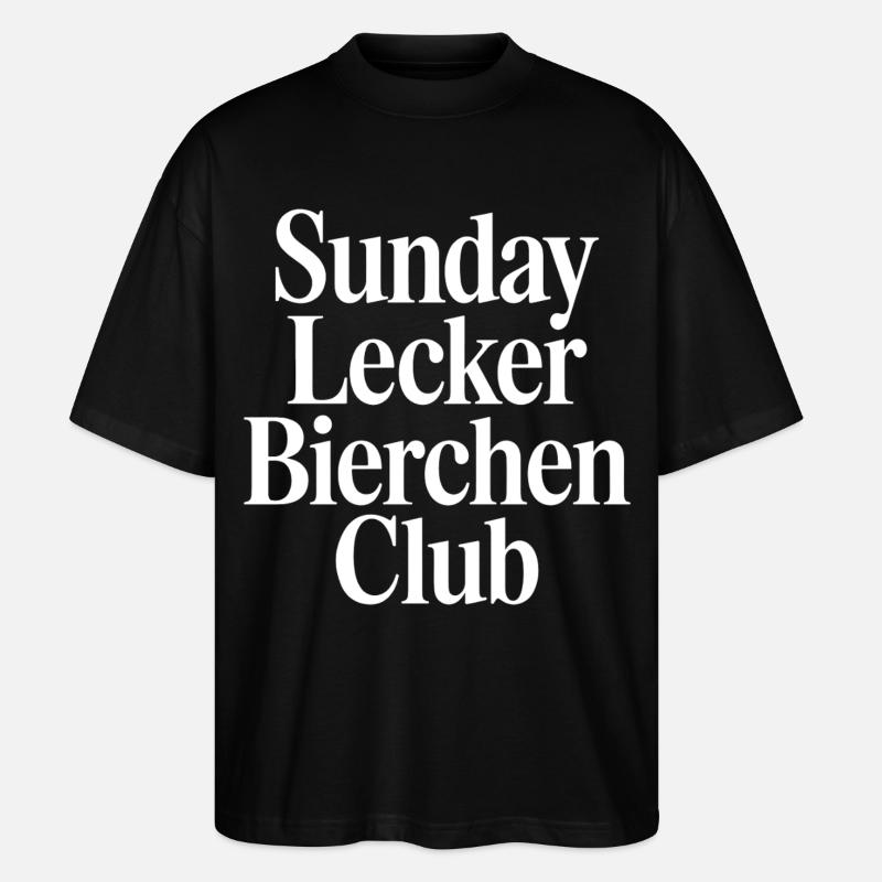 Sunday Lecker Bierchen Club - Stanley/Stella Oversized Unisex Bio T-Shirt Blaster 2.0 - Schwarz