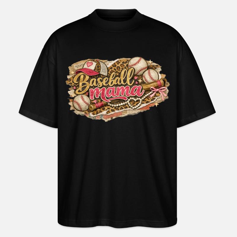 Baseball Mama Leopard – Grunge-Western-Stil - Stanley/Stella Oversized Unisex Bio T-Shirt Blaster 2.0 - Schwarz