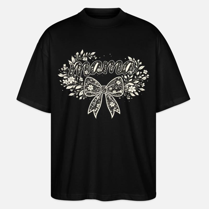 Mama-Geschenk: Retro-Mama-Visualisierung - Stanley/Stella Oversized Unisex Bio T-Shirt Blaster 2.0 - Schwarz