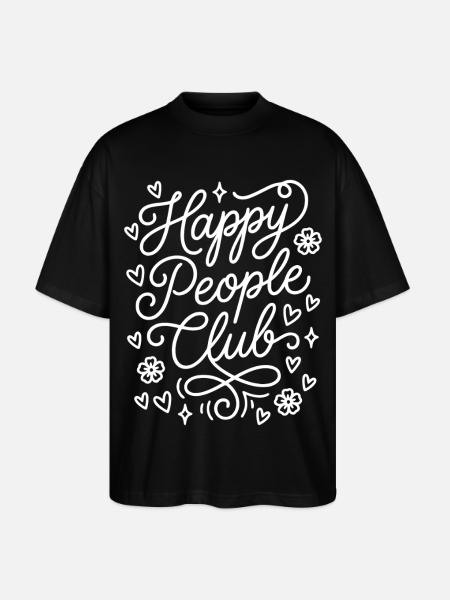 Happy People Club - Stanley/Stella Oversized Unisex Organic T-shirt Blaster 2.0 - black