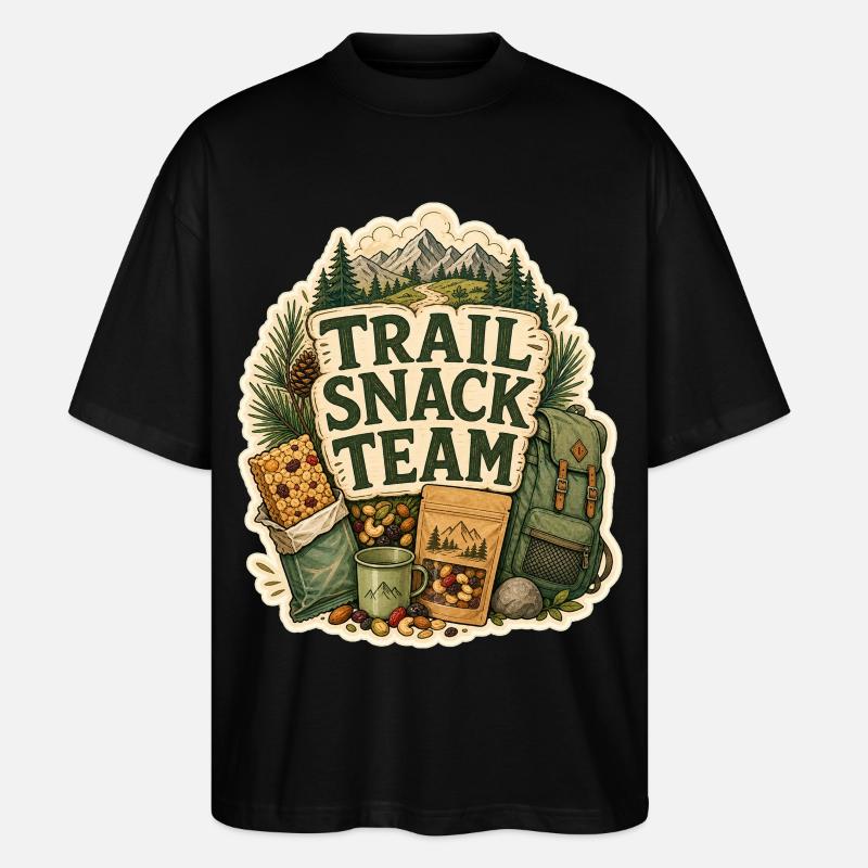 TRAIL SNACK TEAM Snacks - Stanley/Stella Oversized Unisex Organic T-shirt Blaster 2.0 - black