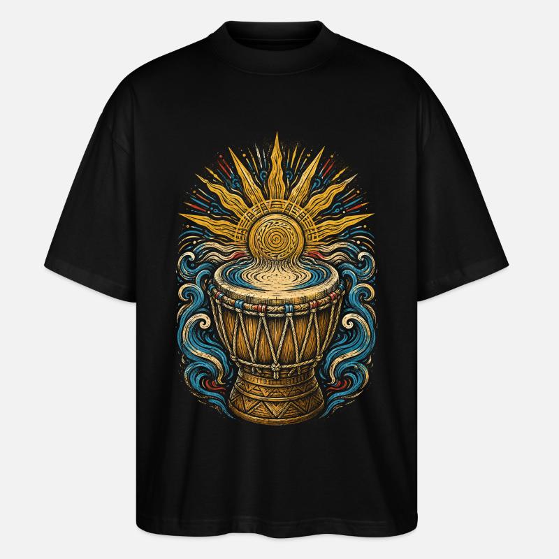 Belize Belizean Root - Stanley/Stella Oversized Unisex Organic T-shirt Blaster 2.0 - black