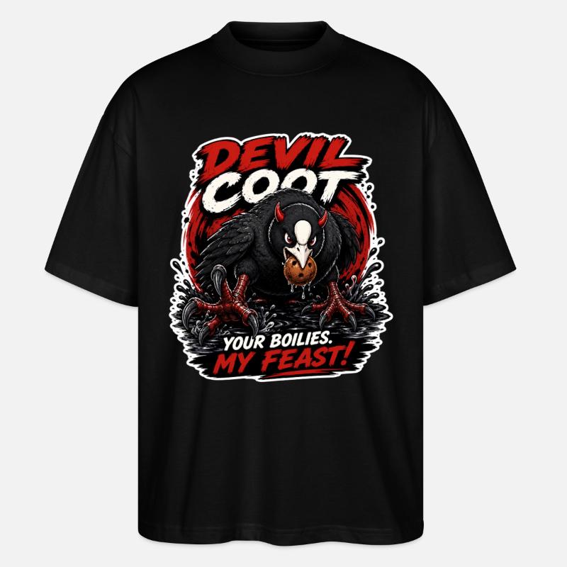 Devil Coot Boilie Thief Karpfenfischen - Stanley/Stella Oversized Unisex Bio T-Shirt Blaster 2.0 - Schwarz