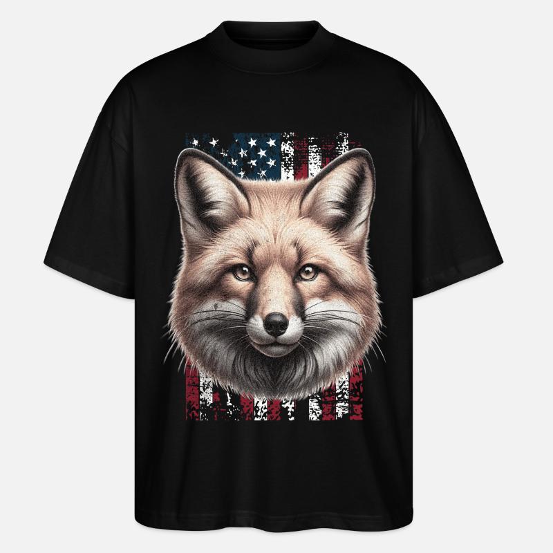 Fox US Red Fox Fox - T-shirt bio Blaster 2.0 coupe oversize Stanley/Stella Unisexe - noir