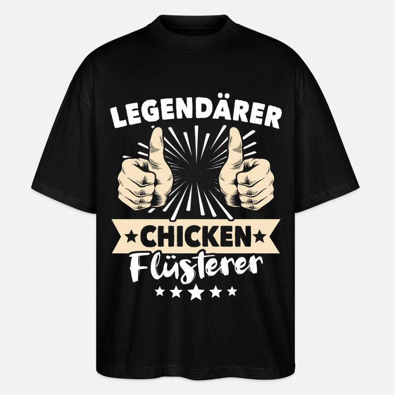 Chicken Sprüche - Stanley/Stella Oversized Unisex Bio T-Shirt Blaster 2.0 - Schwarz