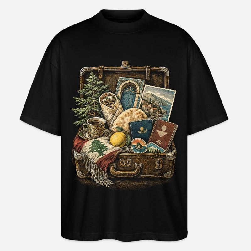 Liban Libanais - T-shirt bio Blaster 2.0 coupe oversize Stanley/Stella Unisexe - noir