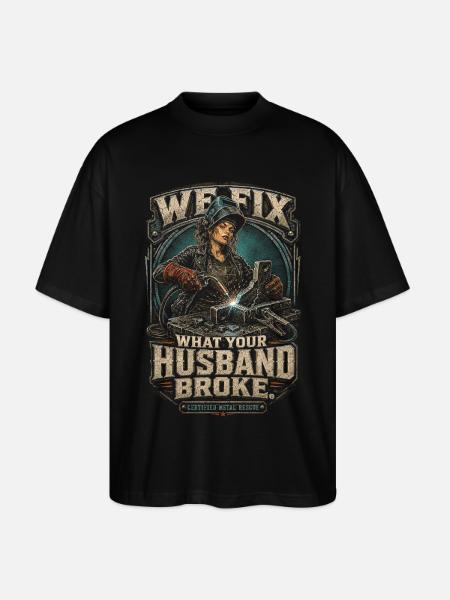 Welder Welding Specialist - Stanley/Stella Oversized Unisex Organic T-shirt Blaster 2.0 - black