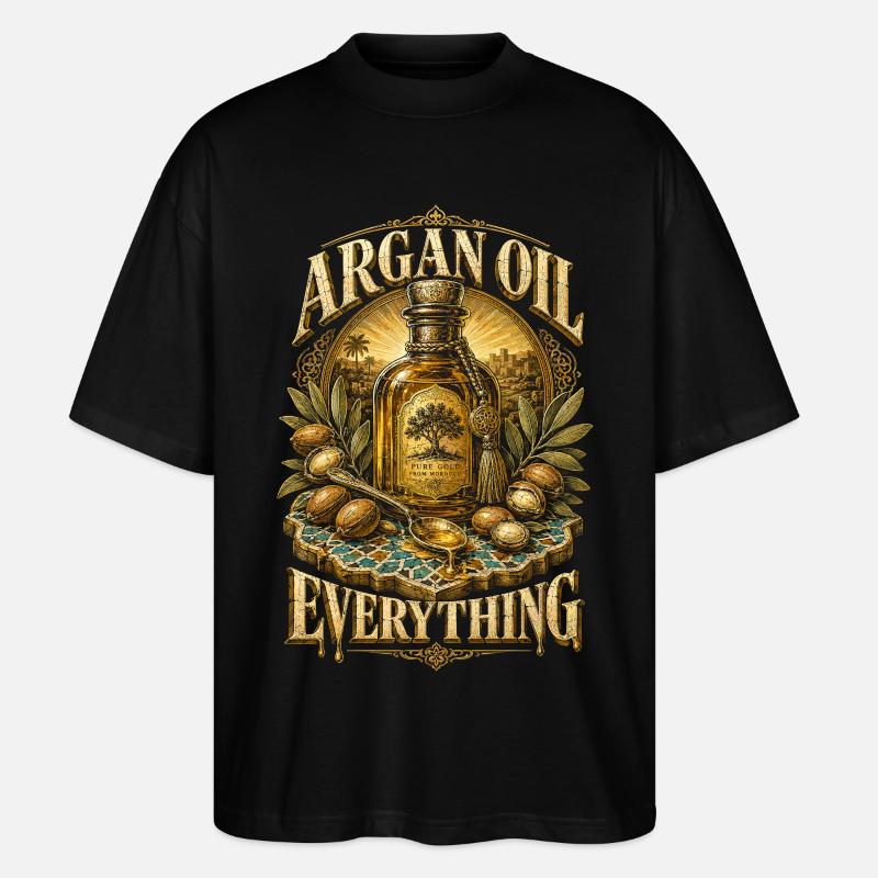 Maroc Maroc Argan Huile Tout - T-shirt bio Blaster 2.0 coupe oversize Stanley/Stella Unisexe - noir