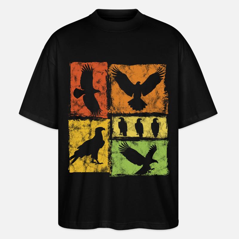 Eagle Retro Graphic - T-shirt bio Blaster 2.0 coupe oversize Stanley/Stella Unisexe - noir