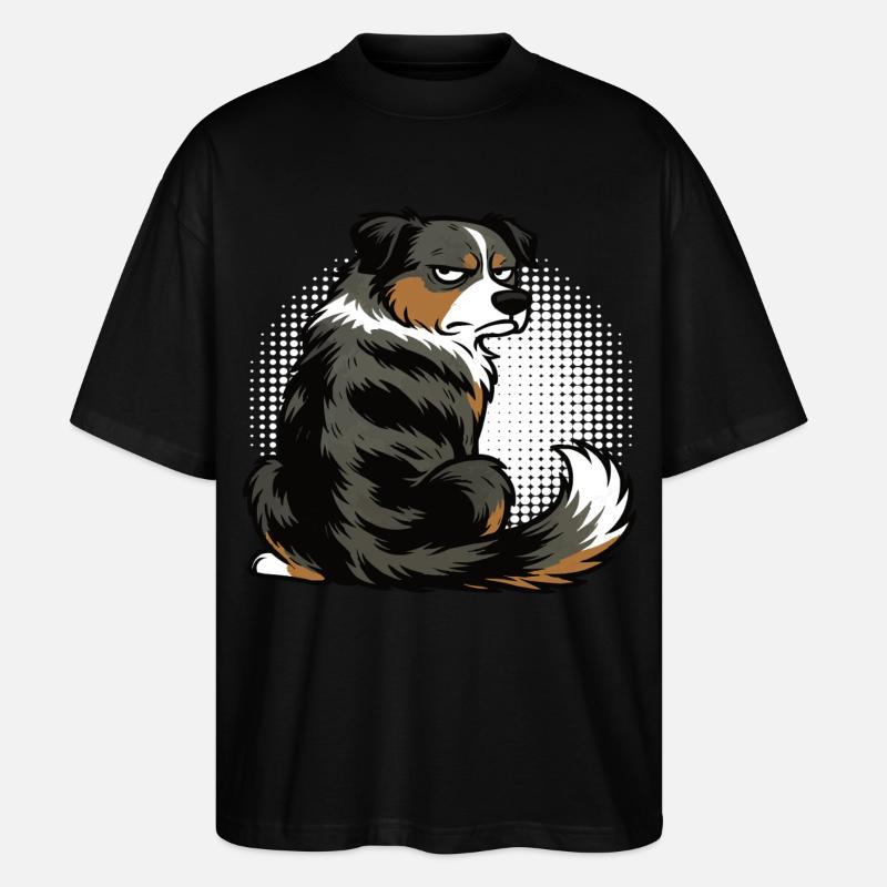 Australian Shepherd Aussie Aussiebesitzer Aussies - Stanley/Stella Oversized Unisex Bio T-Shirt Blaster 2.0 - Schwarz