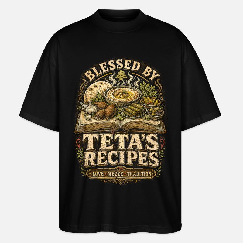 Recettes de tetas libanais libanaises - T-shirt bio Blaster 2.0 coupe oversize Stanley/Stella Unisexe - noir