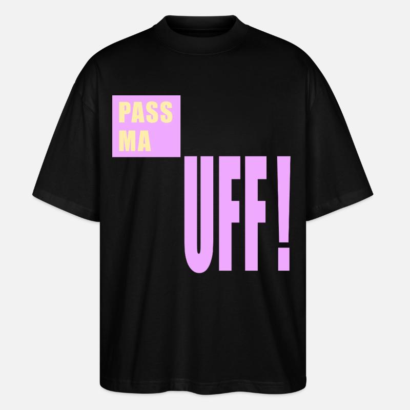 Berlin Aufpassen Berlinerisch - Stanley/Stella Oversized Unisex Bio T-Shirt Blaster 2.0 - Schwarz