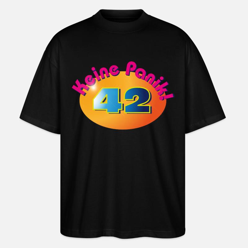 Don't panic! 42 - Stanley/Stella Oversized Unisex Organic T-shirt Blaster 2.0 - black