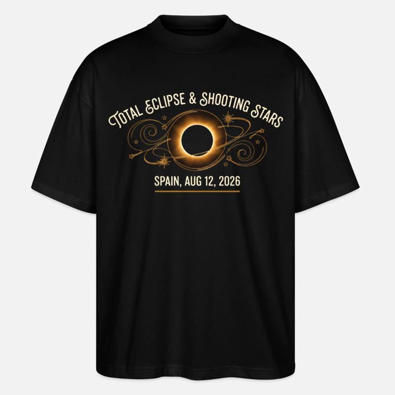 Eclipse & Shooting Stars Spanien 2026 - Stanley/Stella Oversized Unisex Bio T-Shirt Blaster 2.0 - Schwarz