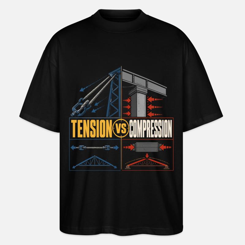 Bridge Engineer Civil Engineering - Stanley/Stella Oversized Unisex Organic T-shirt Blaster 2.0 - black