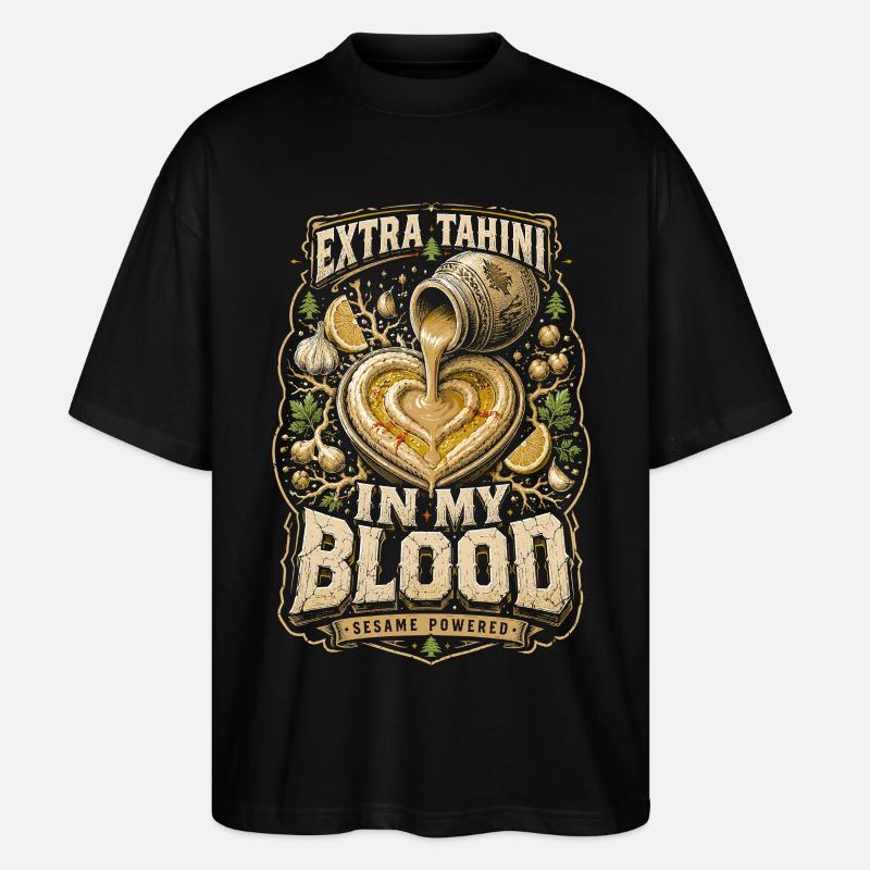 Liban Libanais Extra Tahini - T-shirt bio Blaster 2.0 coupe oversize Stanley/Stella Unisexe - noir